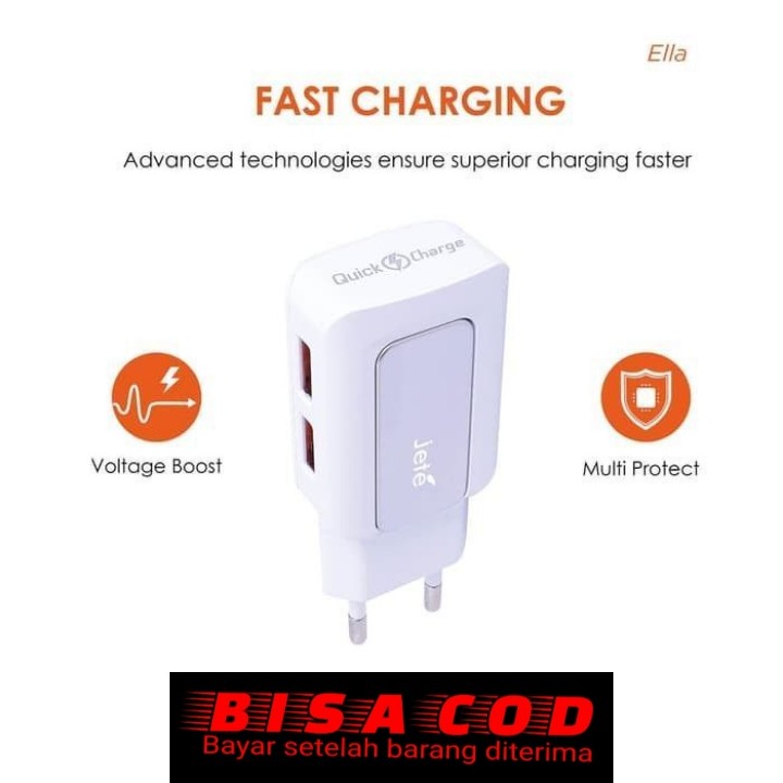 BATOK CHARGER JETE ELLA 2 USB OUTPUT 2.1A REALL